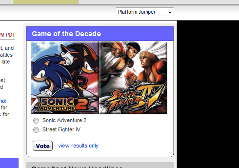 An adventure game versus a tournament fighter game.